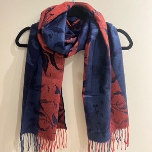 Pashmina, double-sided floral print